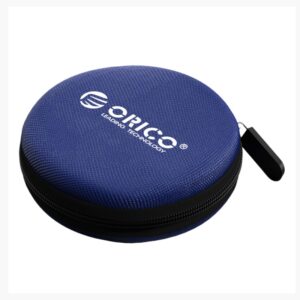 Round Headphone Cable Case - Blue